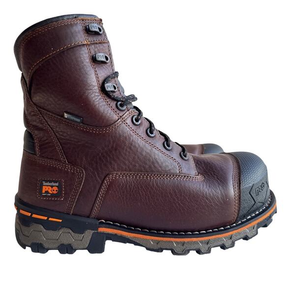 Timberland Pro Work Boots Boondock 8" Shaft Mens 12D Soft Toe Leather Insulated - Picture 2 of 10